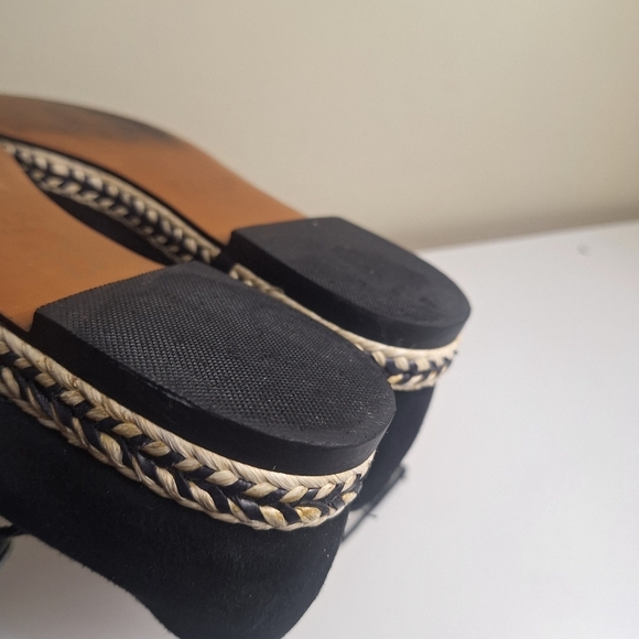 Helia made in Spain suede lace-up ballet style pointed to flats SZ 8 - Picture 10 of 10